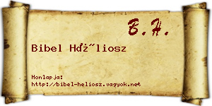 Bibel Héliosz névjegykártya